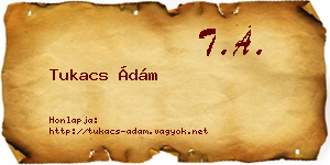 Tukacs Ádám névjegykártya